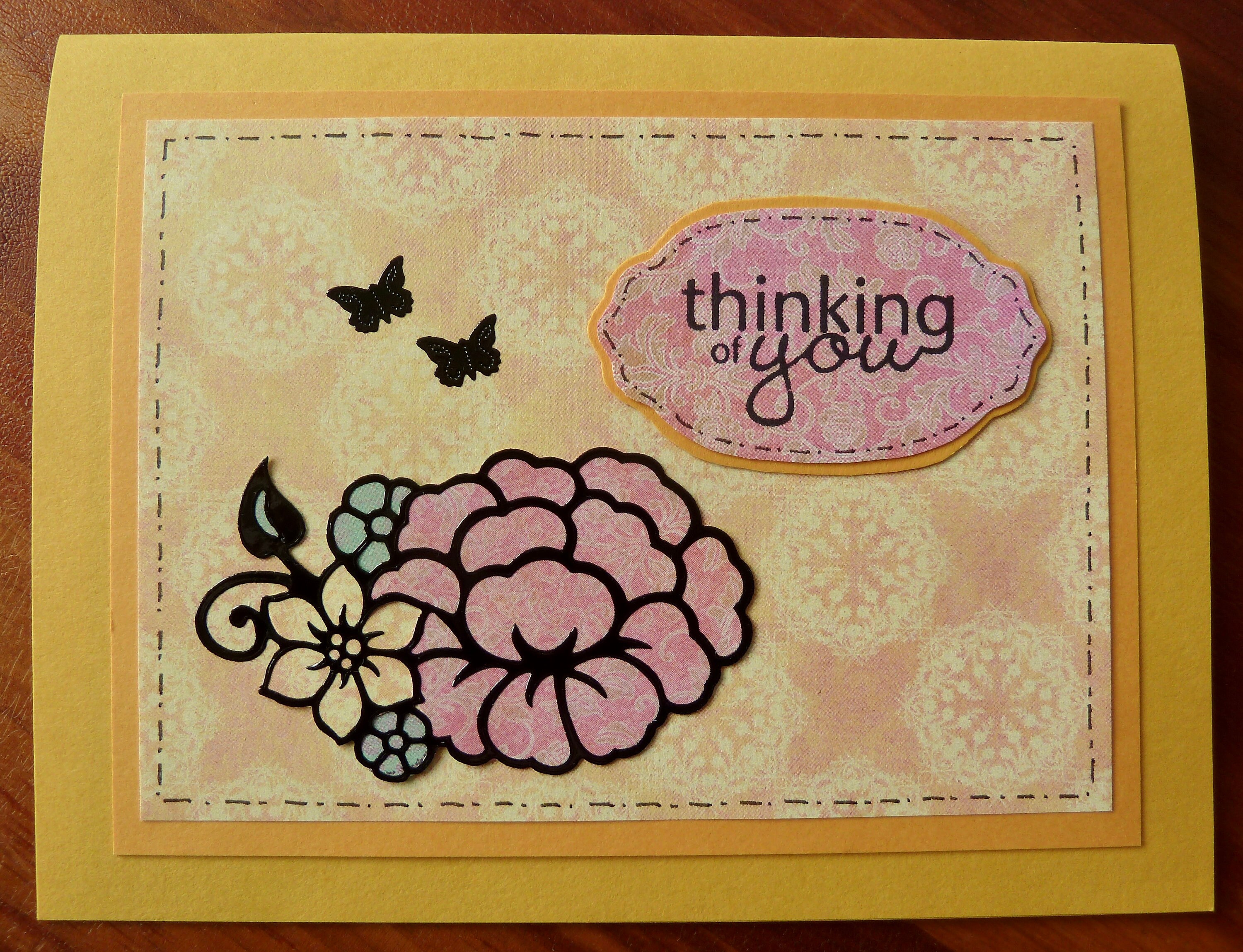Thinking of You Greeting Card Handmade Thinking of You Card Etsy