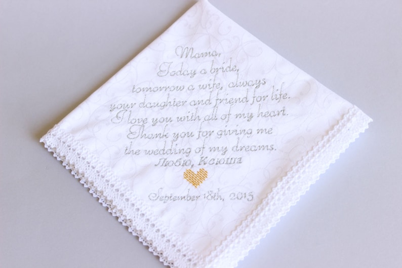 LADIES//GENTS personalizzato ricamato Fazzoletto Fazzoletto-promessa sposa sposo-MAMMA-PAPA/'
