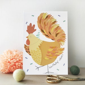 Huhn Geburtstagskarte - Geburtstagskarte Für Ihn - Funky Huhn - Geburtstagskarte Für Kinder