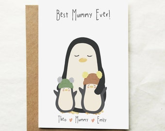 Personalised Mummy Card - Mum - Mother - Birthday Card - Mothers Day Card - Personalised Cards  Eco Friendly Card - Cute Card For Mum