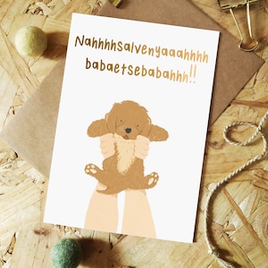 Nouveau chiot carte - Roi lion - drôle de nouveau bébé carte - nouveau chien mignon - nouvel ajout - félicitations