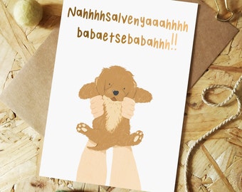 Lion King Puppy Card - Funny New Baby - Dog - Congratulations