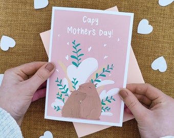 Capybara Mother's Day Card - Cute Pun Card - Card For Mum