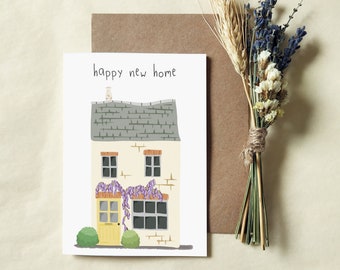 Personalised New Home Card - House Warming Card -  Eco Friendly Recycled Card - Cute Moving Home Card