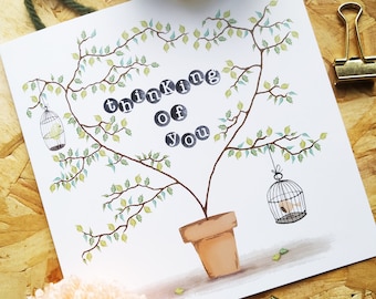 Thinking Of You Tree Card – Sympathy & Get Well Card
