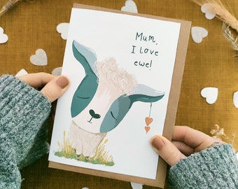 Sheep Mother's Day Card - Cute Funny Pun Card - Card For Mum