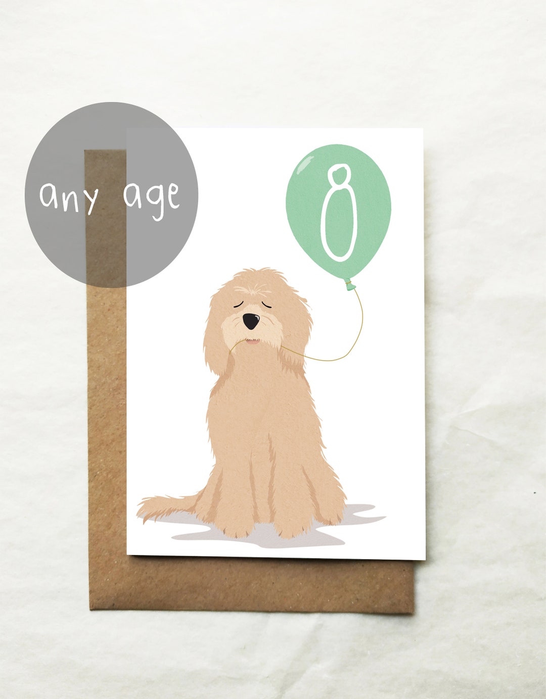 Personalised Cockapoo Dog Birthday Card - Cockerpoo - Any Age Card ...
