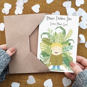 Crazy Plant Guy Vatertagskarte - Niedliche Karte für Papa - Gärtner Papa Karte