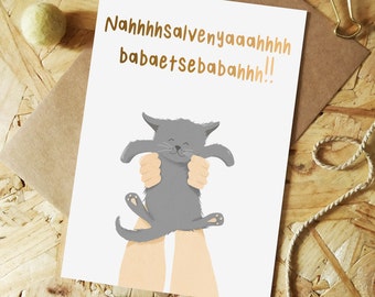 New Kitten Card -  Lion King - Funny New Baby Card - Cute New Cat - New Addition - Congratulations