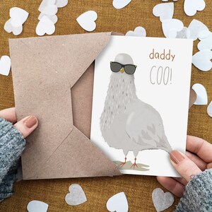 Daddy Coo Taube Vatertagskarte - Daddy Cool - Boney M - Lustige Geburtstagskarte für Papa - Niedliche Karte für Papa - Karte für Papa