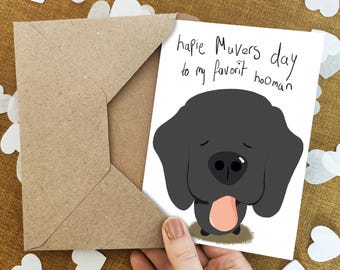 Mother's Day Card From the Dog - Black Labrador Retriever - Eco Recycled Card