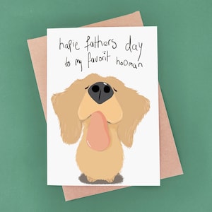 Lustige Hunde Vatertags Karte - Vom Hund - Golden Retriever Goldie - Labrador - Hunde Papa Karte