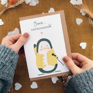 Freddie Mercury Mothers Day Card - Mama Ooh Penguin Card - Funny - Mum Birthday - Queen - Eco Friendly Card
