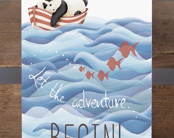 Adventure Panda Good Luck Card