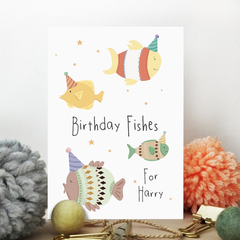 Fish Birthday Card - Etsy