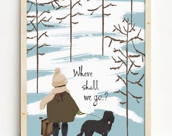 Where Shall We Go Print - Dog Mum - Wall Decor - Illustrated Cockerpoo Art