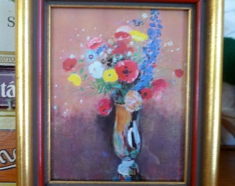 Vintage Framed Print - Flowers in a Vase