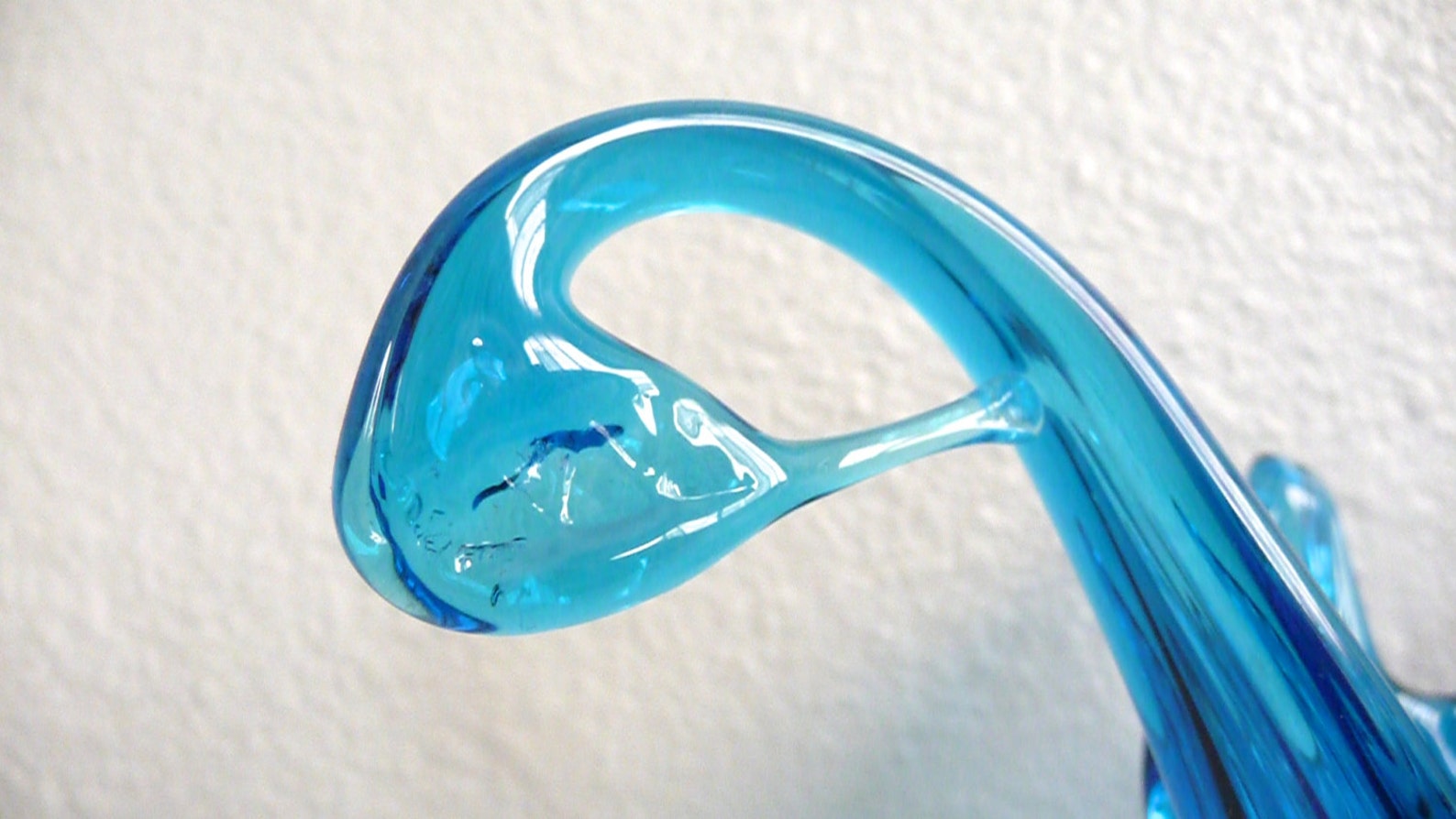 Vintage blue glass swan candy dish etsy