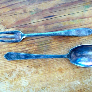 Vintage Silver Plated Spoon and Fork