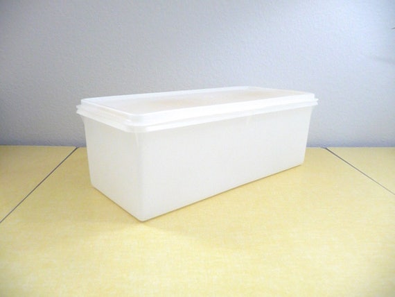 Large White Rectangular Tupperware Storage Container Image 0
