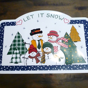 Christmas &quot;Let It Snow&quot; Placemat