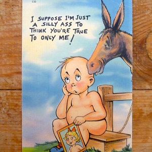 Vintage Love Humor Postcard