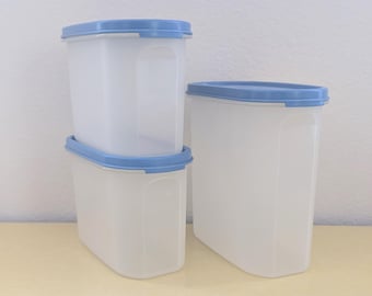 ヴィンテージ タッパーウェア モジュラーメイト クリア ロイヤルブルー