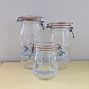 Vintage Painted Glass Jars