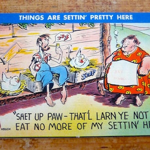 Vintage 1920&#39;s Country Humor Postcard