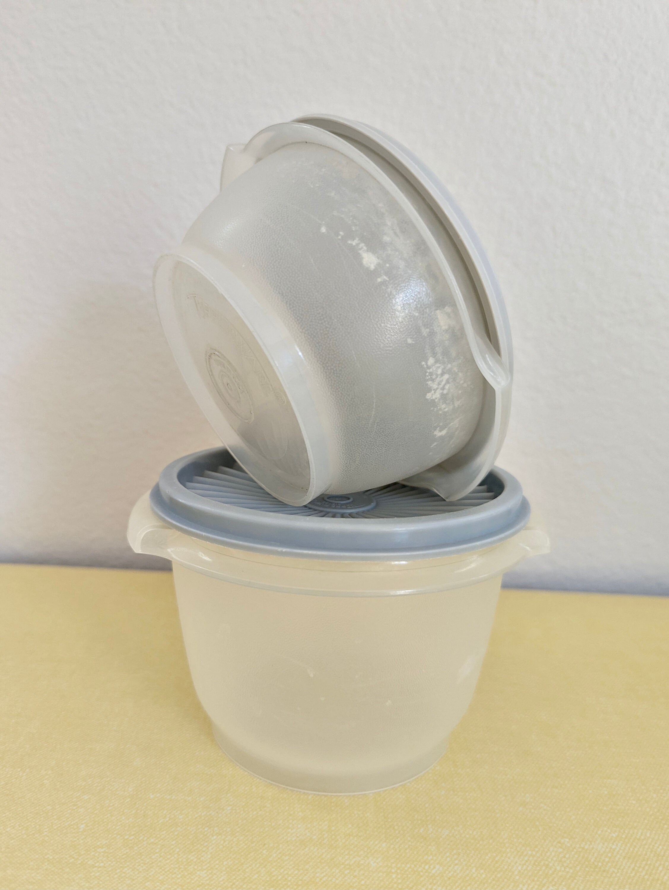 青い蓋が付いたタッパーウェア容器のペア - Etsy 日本