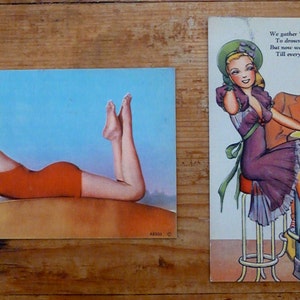 Vintage Color Postcards Valentines Postcards Lady Postcards Bar Postcards