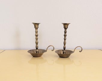 Portacandele vintage in ottone