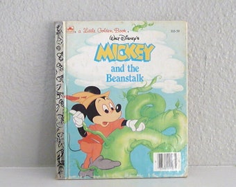Vintage Little Golden Book - Walt Disney&#39;s Mickey and the Beanstalk