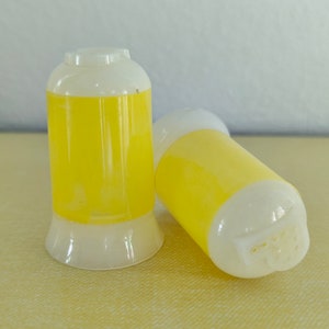 Vintage Yellow Plastic Salt and Pepper Shakers