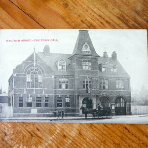 Black and White Postcard of Waltham Abbey The Town Hall