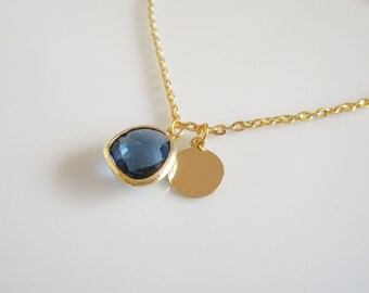 Kette - blau - gold - elegant - Geschenk