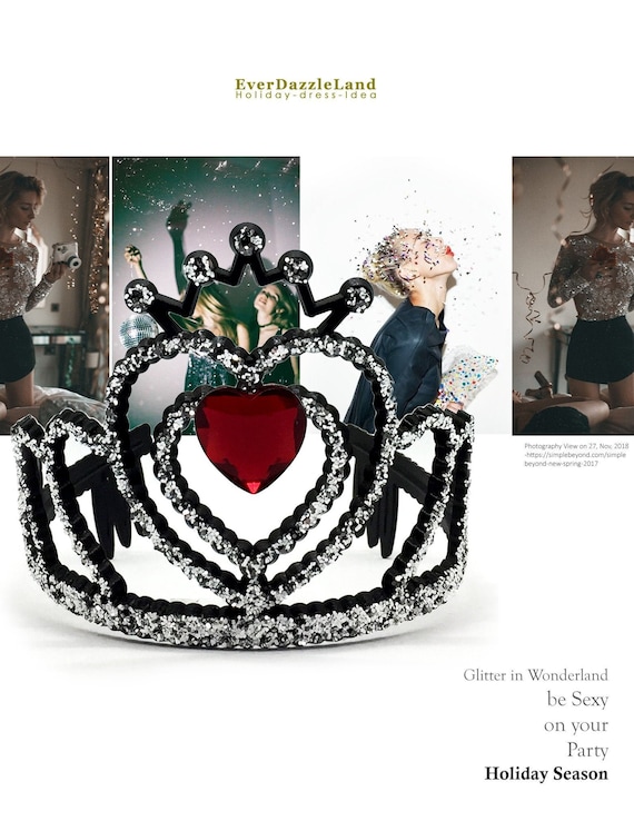 Silver Glitter Sparkle Crown ~KING QUEEN PRINCE PRINCESS COSTUME BIRTHDAY PARTY
