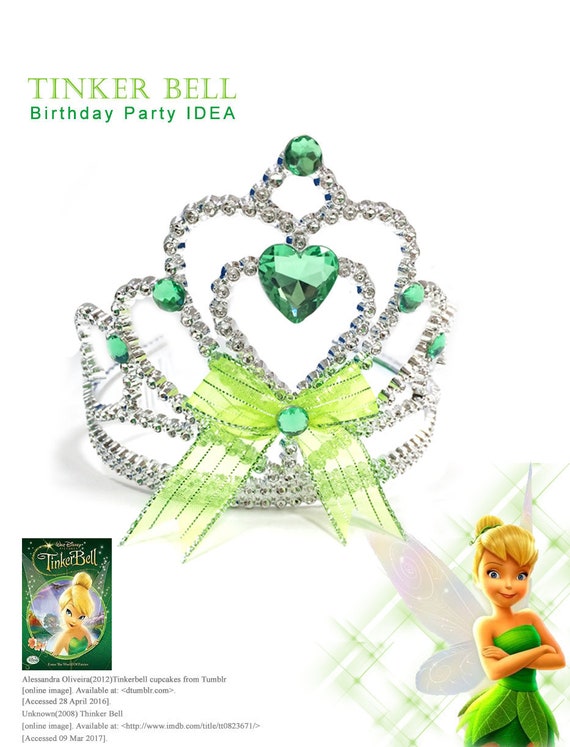 Fairy Tale Birthday Costume Gems Bow Tiara Tinkerbell -   Fairy garden  birthday party, Tinkerbell fairies, Tinkerbell