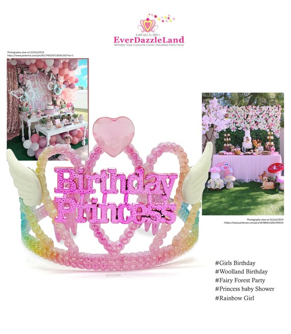 Glitter Rainbow Flower Tiara Princess Costume Accessory Glitter Rainbow Flower Tiara Princess Costume Accessory