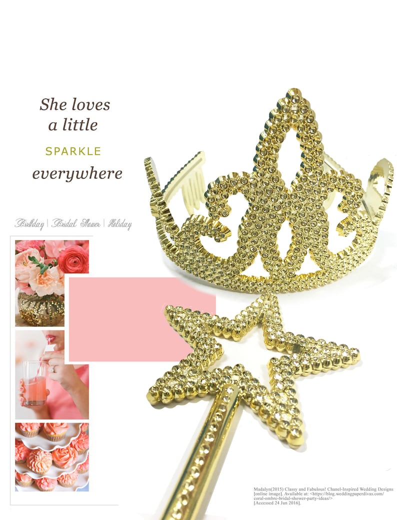 Kids Fairy Princess Silver Wand and Tiara Set W//Pink Stones Girl Party Accessory