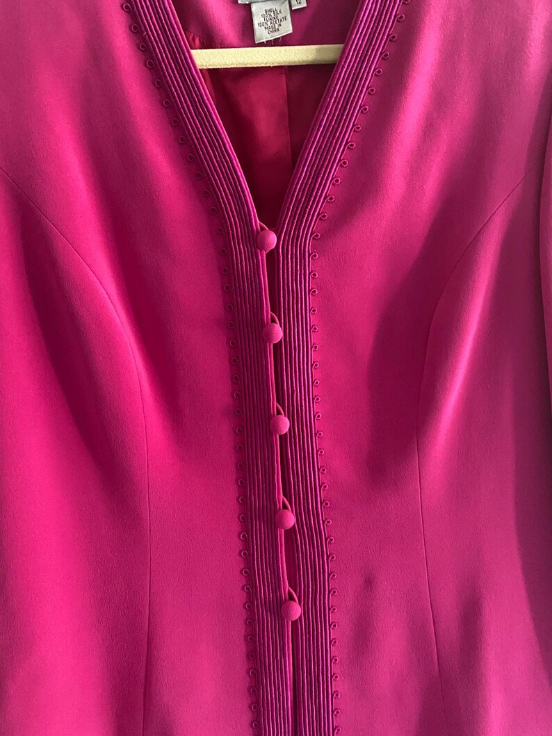 VINTAGE Adrianna Papell Pink Suit NWT 12 image 2