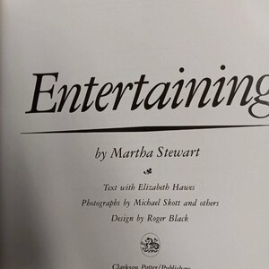 Entretenido de Martha Stewart, primera edición de bolsillo de 1998 imagen 2