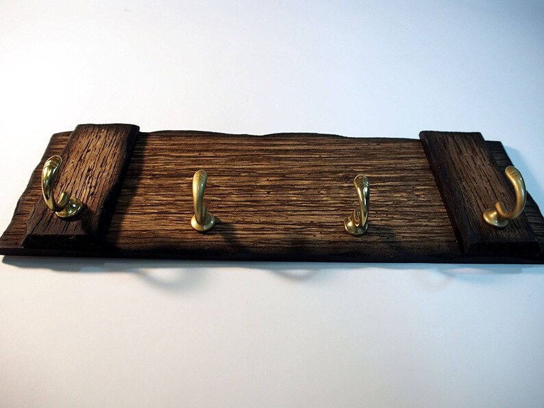 Rustic Wall Mounted Coat Rack Key Holder Dog Leash Holder Etsy