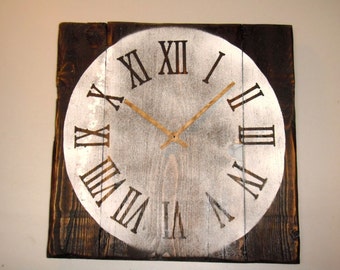 Vintage HandMade Wooden Rustic Wall Clock