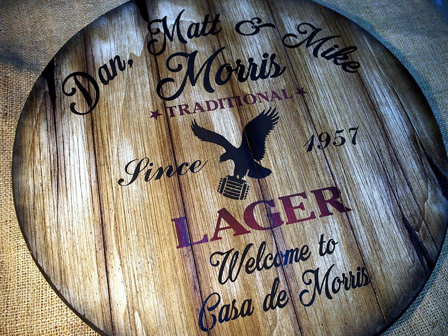 Personalized decor sign inspired by old beer barrels Etsy