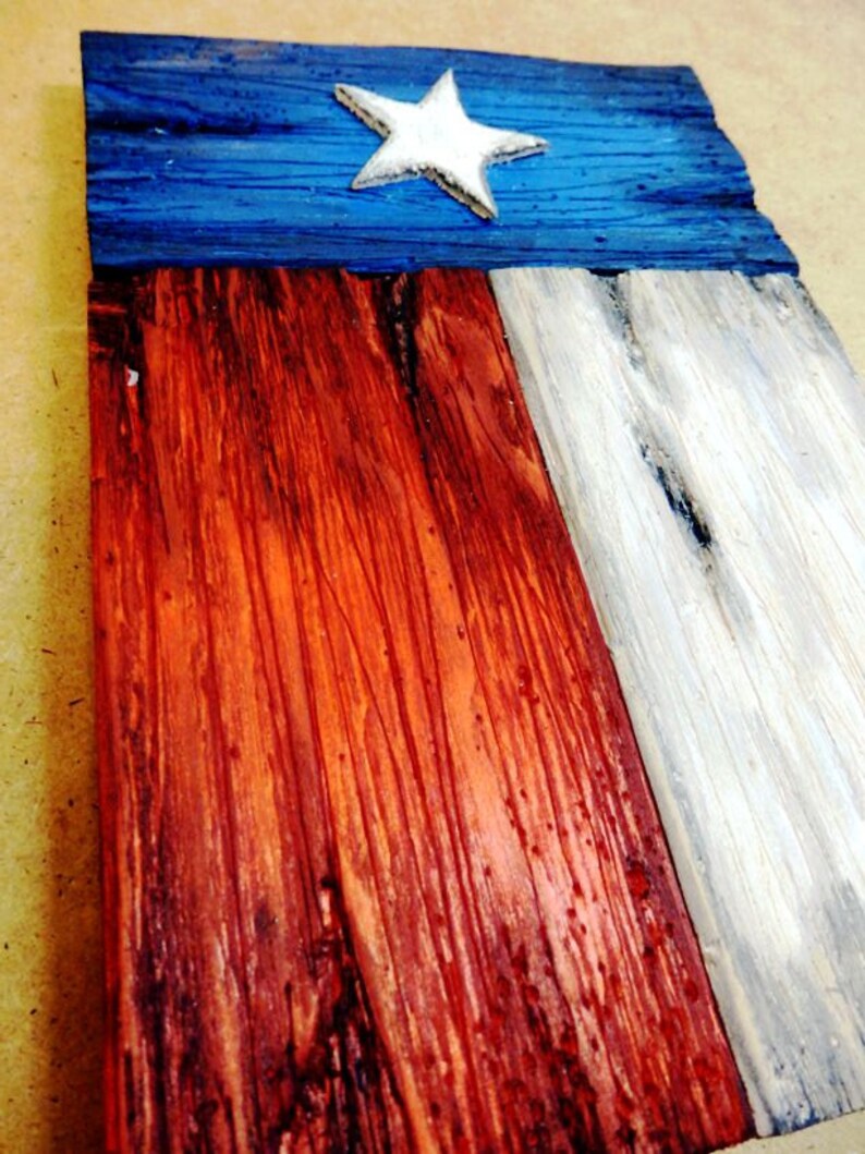 Texas Flag wall art One of a kind wooden vintage home decor | Etsy