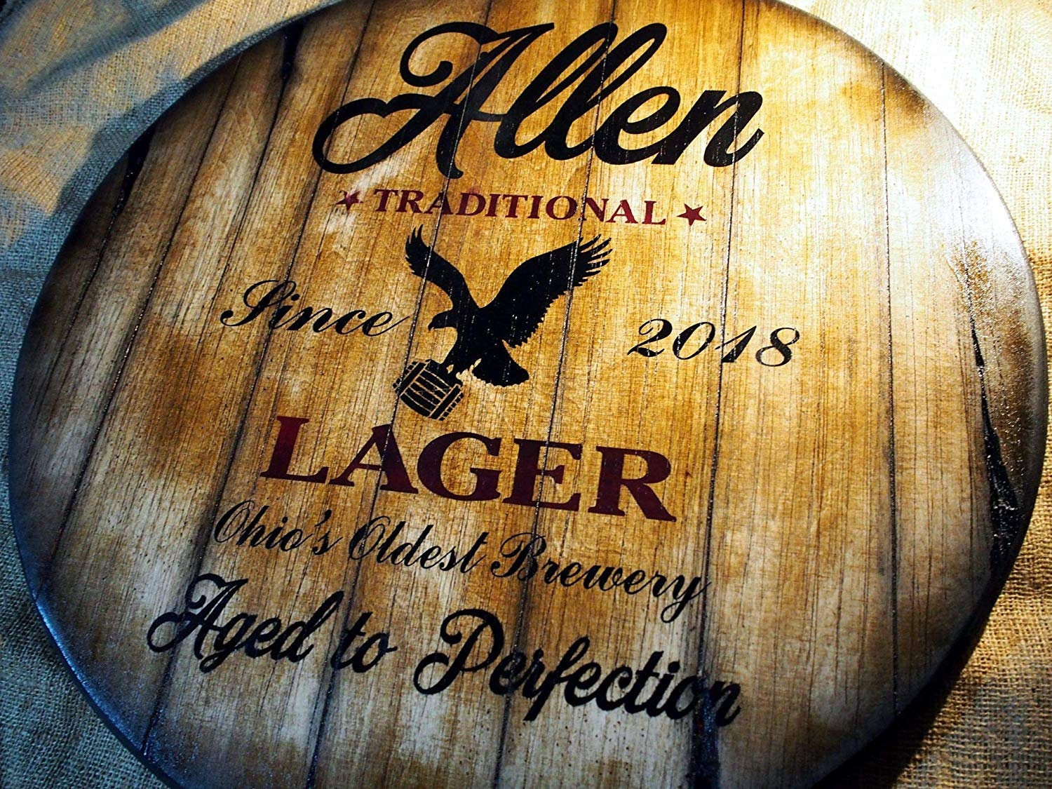 Personalized decor sign inspired by old beer barrels Etsy