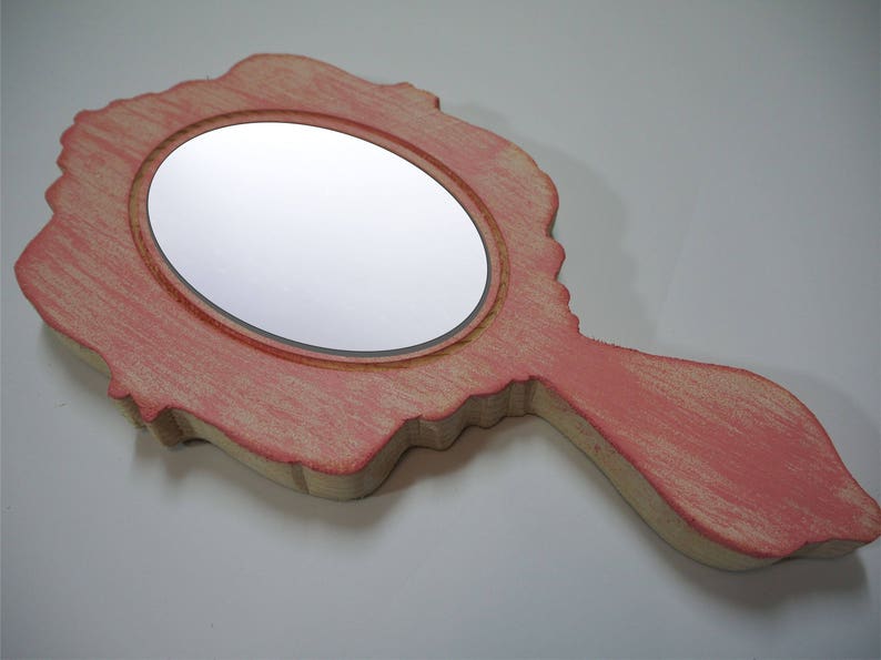 Custom Hand Mirror Personalized Wooden Vintage Handheld Etsy