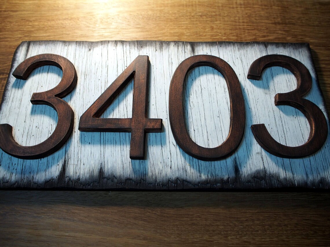 Custom Address Plaque Rustic House Address Signs Rubbed Etsy