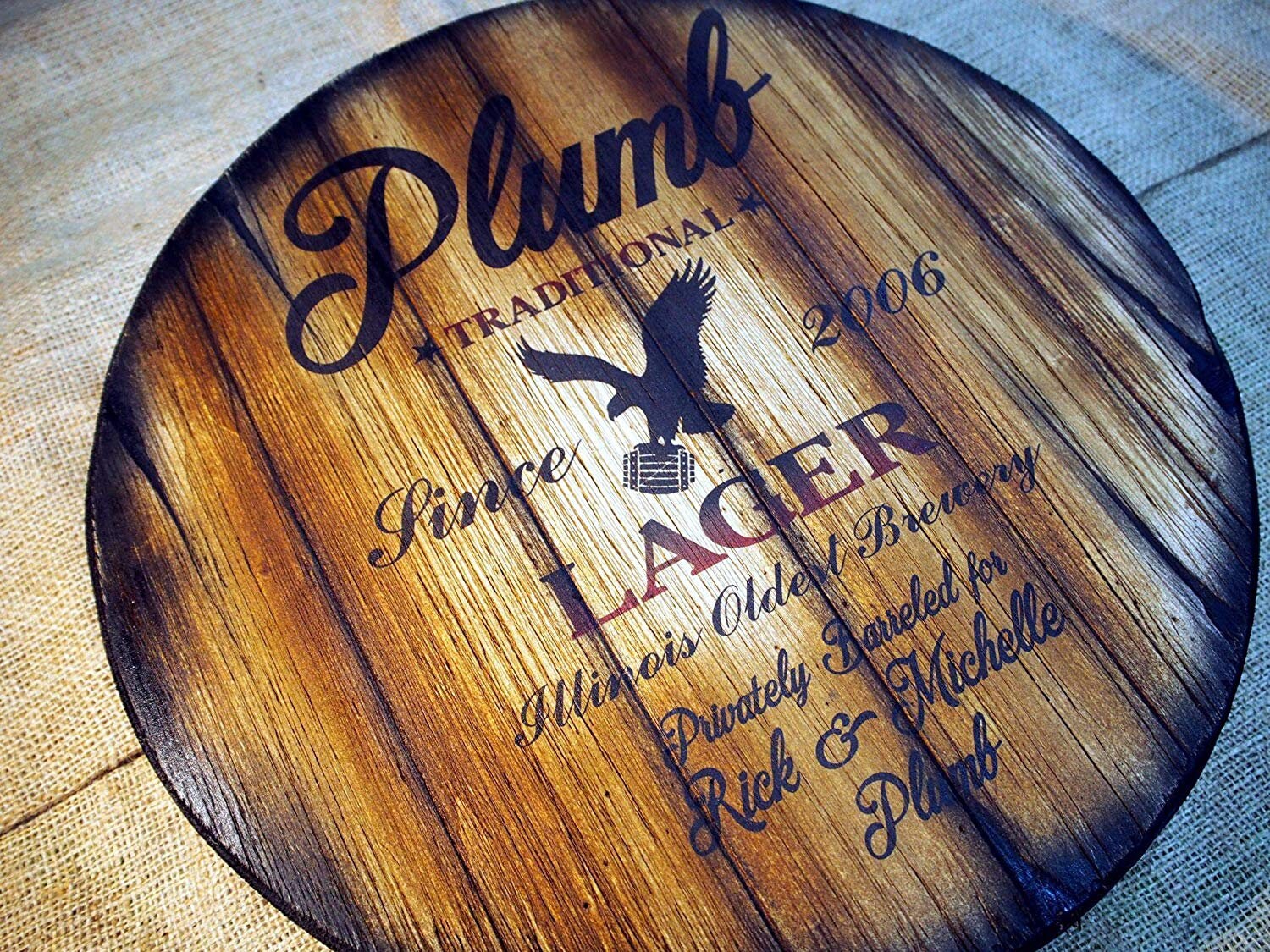 Personalized decor sign inspired by old beer barrels Etsy